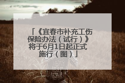 《宜春市补充工伤保险办法（试行）》将于6月1日起正式施行（图）