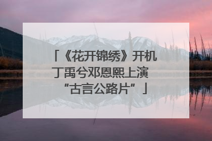 《花开锦绣》开机 丁禹兮邓恩熙上演“古言公路片”