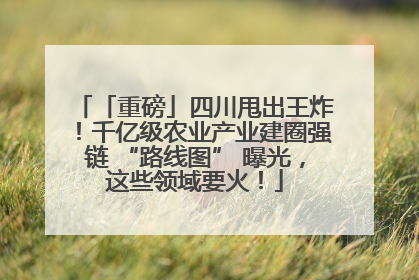 「重磅」四川甩出王炸！千亿级农业产业建圈强链 “路线图” 曝光，这些领域要火！