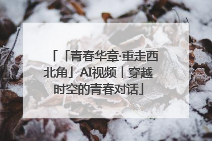 「青春华章·重走西北角」AI视频丨穿越时空的青春对话