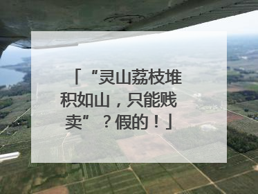 “灵山荔枝堆积如山，只能贱卖”？假的！