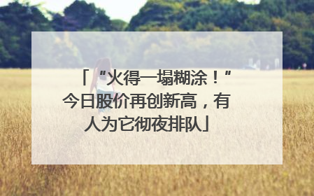 “火得一塌糊涂！”今日股价再创新高，有人为它彻夜排队