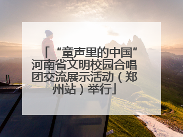 “童声里的中国”河南省文明校园合唱团交流展示活动（郑州站）举行