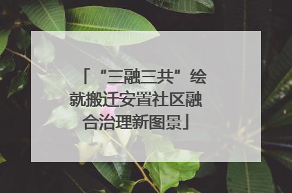 “三融三共”绘就搬迁安置社区融合治理新图景