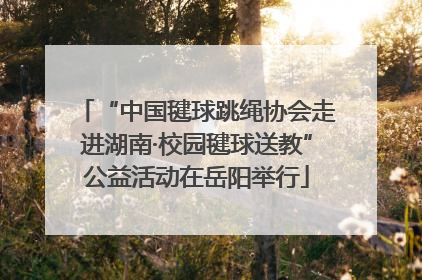 “中国毽球跳绳协会走进湖南·校园毽球送教”公益活动在岳阳举行