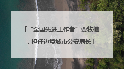 “全国先进工作者”贾牧樵，担任边境城市公安局长