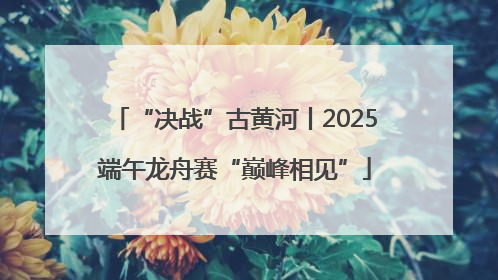 “决战”古黄河丨2025端午龙舟赛“巅峰相见”