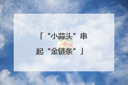 “小蒜头”串起“金链条”