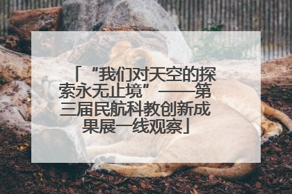 “我们对天空的探索永无止境”——第三届民航科教创新成果展一线观察