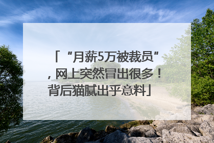“月薪5万被裁员”，网上突然冒出很多！背后猫腻出乎意料