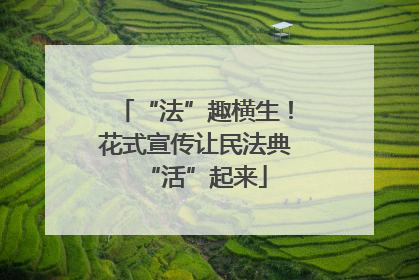 “法”趣横生！花式宣传让民法典“活”起来