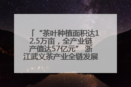 “茶叶种植面积达12.5万亩，全产业链产值达57亿元” 浙江武义茶产业全链发展“加速度”