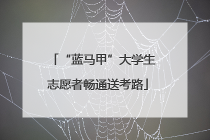 “蓝马甲”大学生志愿者畅通送考路