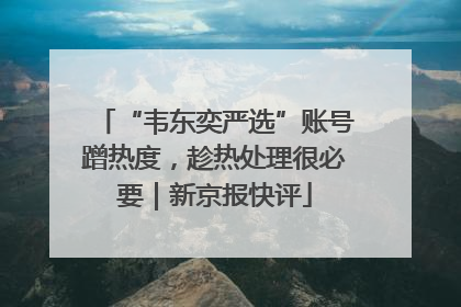 “韦东奕严选”账号蹭热度，趁热处理很必要｜新京报快评