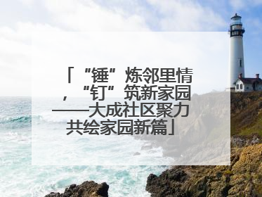 “锤”炼邻里情，“钉”筑新家园——大成社区聚力共绘家园新篇