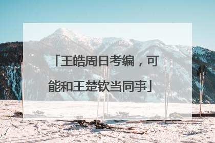 王皓周日考编，可能和王楚钦当同事