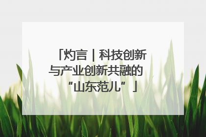 灼言｜科技创新与产业创新共融的“山东范儿”