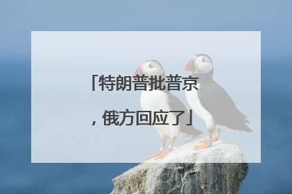 特朗普批普京，俄方回应了