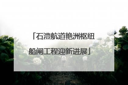 石澧航道艳洲枢纽船闸工程迎新进展