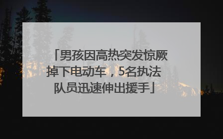 男孩因高热突发惊厥掉下电动车，5名执法队员迅速伸出援手