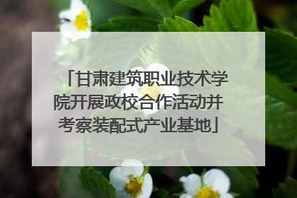甘肃建筑职业技术学院开展政校合作活动并考察装配式产业基地