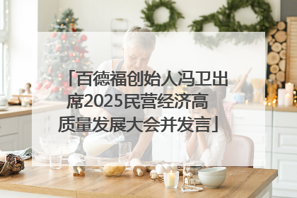 百德福创始人冯卫出席2025民营经济高质量发展大会并发言