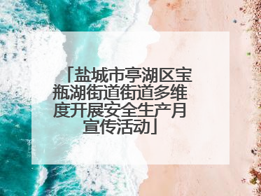 盐城市亭湖区宝瓶湖街道街道多维度开展安全生产月宣传活动