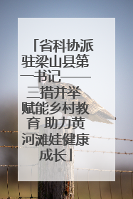 省科协派驻梁山县第一书记——三措并举 赋能乡村教育 助力黄河滩娃健康成长