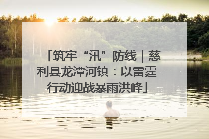筑牢“汛”防线｜慈利县龙潭河镇：以雷霆行动迎战暴雨洪峰