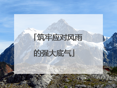 筑牢应对风雨的强大底气
