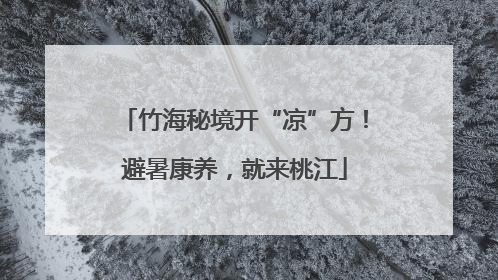 竹海秘境开“凉”方！避暑康养，就来桃江