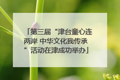 第三届“津台童心连两岸 中华文化我传承”活动在津成功举办