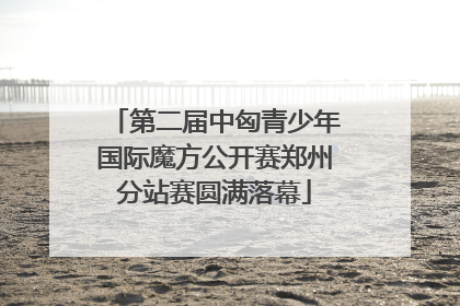 第二届中匈青少年国际魔方公开赛郑州分站赛圆满落幕