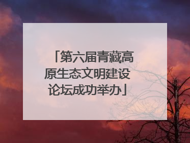 第六届青藏高原生态文明建设论坛成功举办