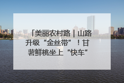 美丽农村路｜山路升级“金丝带”！甘薯鲜桃坐上“快车”，开去大市场