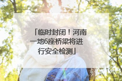 临时封闭！河南一地6座桥梁将进行安全检测