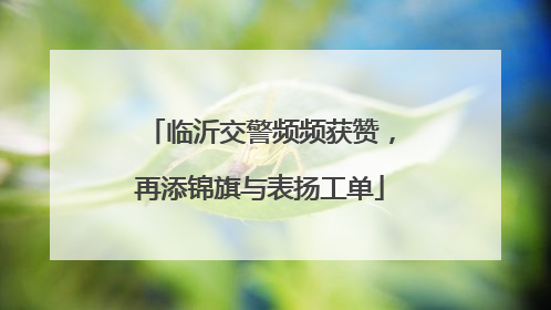 临沂交警频频获赞，再添锦旗与表扬工单