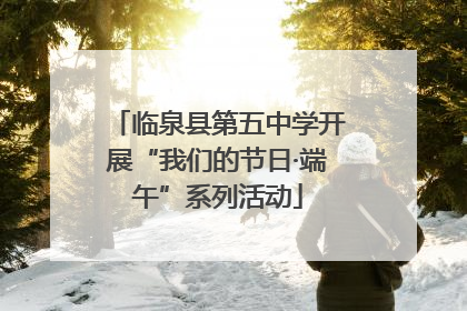临泉县第五中学开展“我们的节日·端午”系列活动