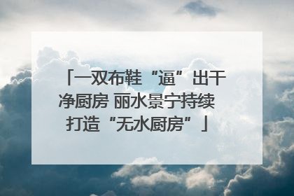 一双布鞋“逼”出干净厨房 丽水景宁持续打造“无水厨房”