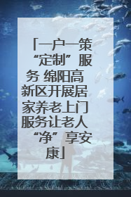 一户一策“定制”服务 绵阳高新区开展居家养老上门服务让老人“净”享安康
