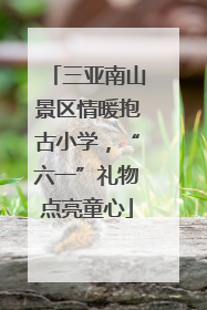 三亚南山景区情暖抱古小学，“六一”礼物点亮童心