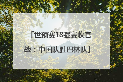 世预赛18强赛收官战：中国队胜巴林队