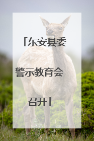 东安县委警示教育会召开