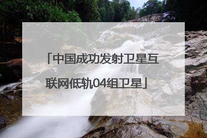 中国成功发射卫星互联网低轨04组卫星