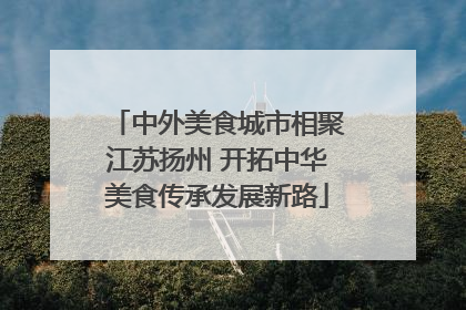 中外美食城市相聚江苏扬州 开拓中华美食传承发展新路