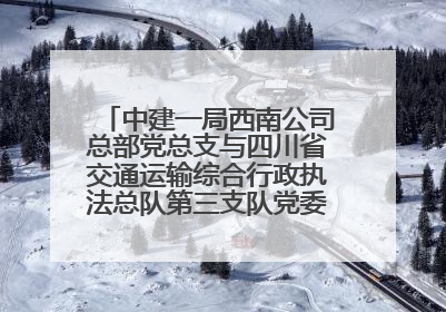 中建一局西南公司总部党总支与四川省交通运输综合行政执法总队第三支队党委、万源市草坝镇莲花院村党支部开展党建联建