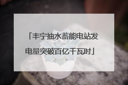 丰宁抽水蓄能电站发电量突破百亿千瓦时