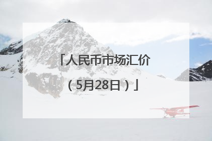 人民币市场汇价（5月28日）