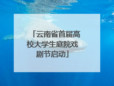 云南省首届高校大学生庭院戏剧节启动