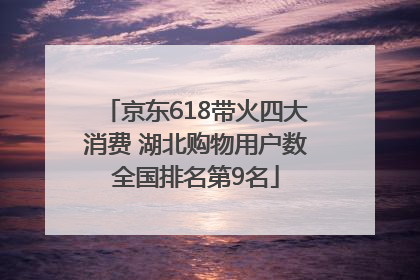 京东618带火四大消费 湖北购物用户数全国排名第9名